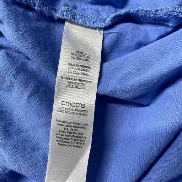 Chico's Womens Light Blue Straight Leg Cargo Pocket Capri Pants Size 2.5 US L - Picture 4 of 10